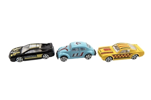 Voiture de course en métal 6 cm dans une boîte