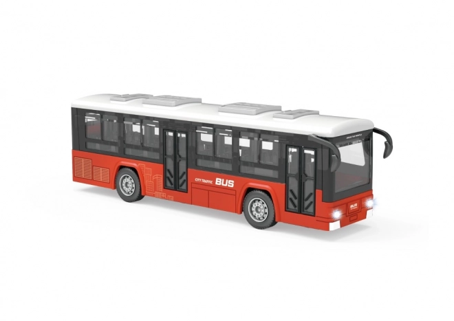 Autobus avec effets lumineux rouge