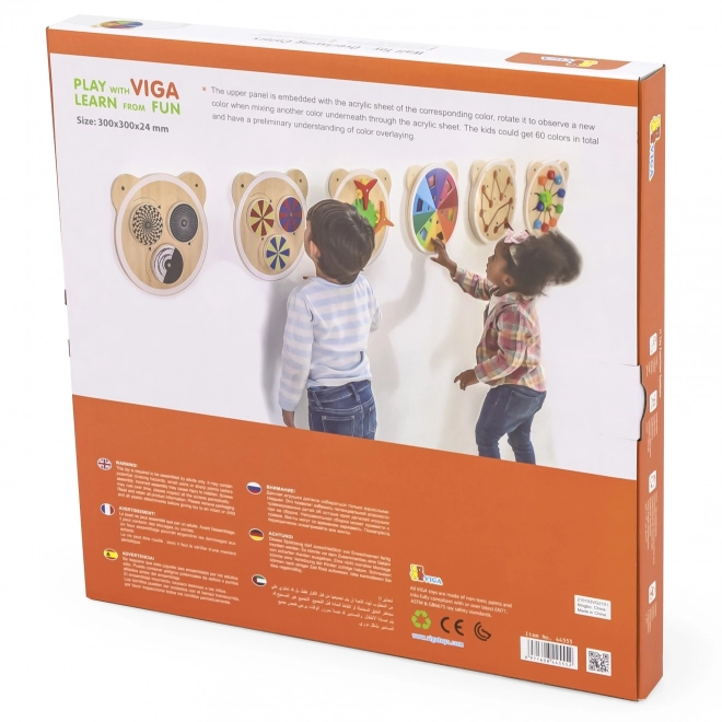 Tablette en bois avec mélange de couleurs en forme de tête d'ours