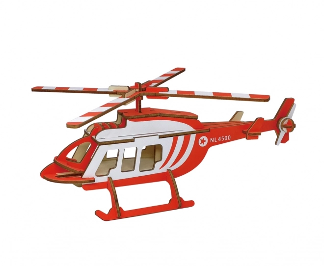 Puzzle 3D en bois Woodcraft Hélicoptère de transport
