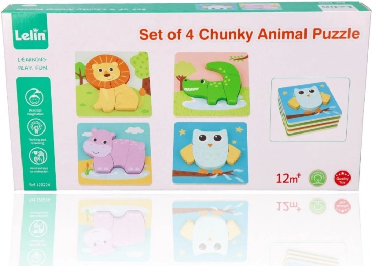 4 animaux dans un seul set