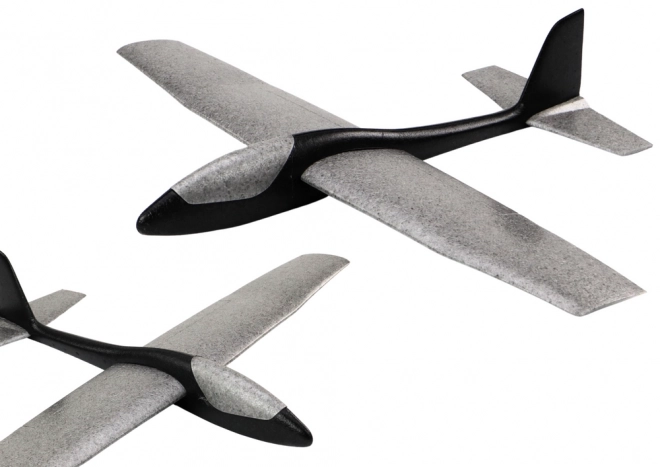 Grand Avion en Mousse Noire en Polystyrène 68 cm