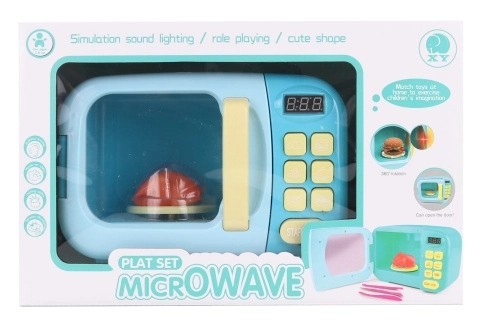 Micro-ondes bleu à piles