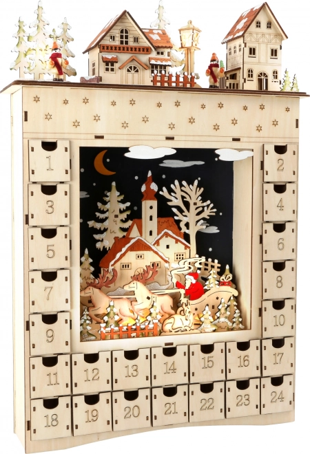 Small Foot calendrier de l’Avent en bois Rêve d’hiver avec éclairage LED
