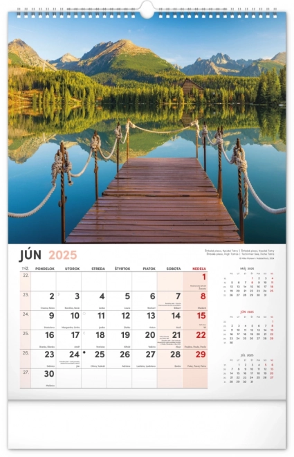 Calendrier mural Notre Slovaquie 2025, 33 × 46 cm
