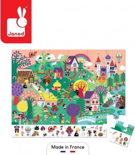 Puzzle d’observation en valisette Contes 24 pièces 3+