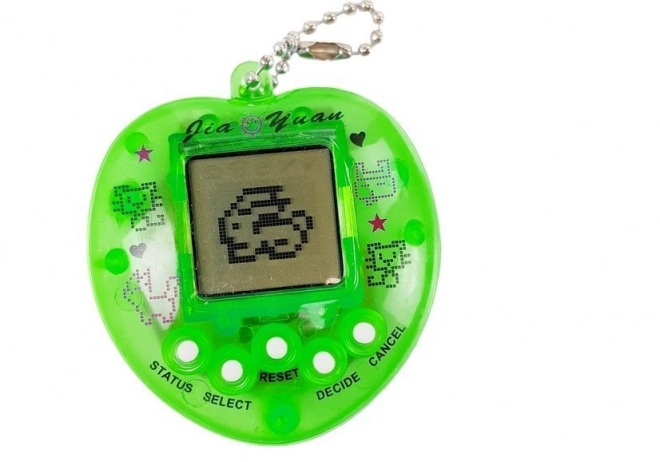 Jeu électronique Tamagotchi vert avec chaîne courte