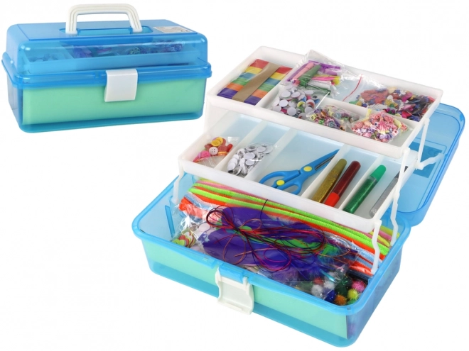 Valise extensible bleue Kit artistique créatif DIY