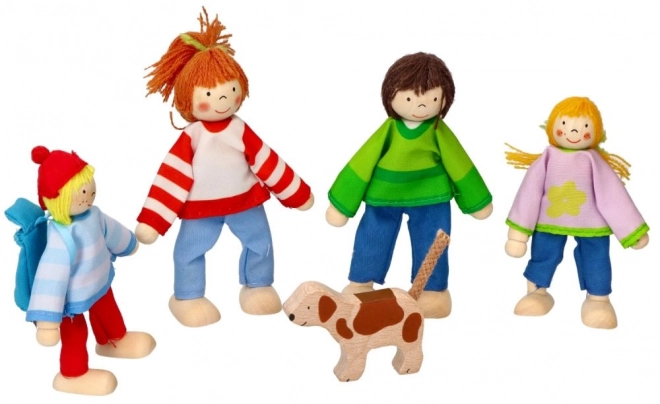 GOKI poupées en bois pour maison de poupée - Famille en vacances