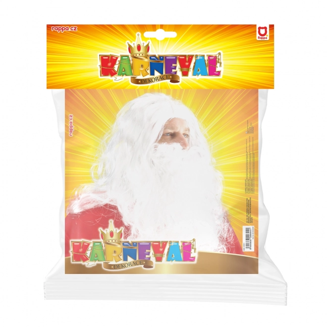 Perruque de Saint-Nicolas avec barbe pour adultes