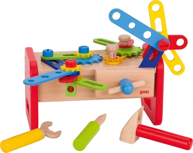 Atelier coloré avec des blocs Goki