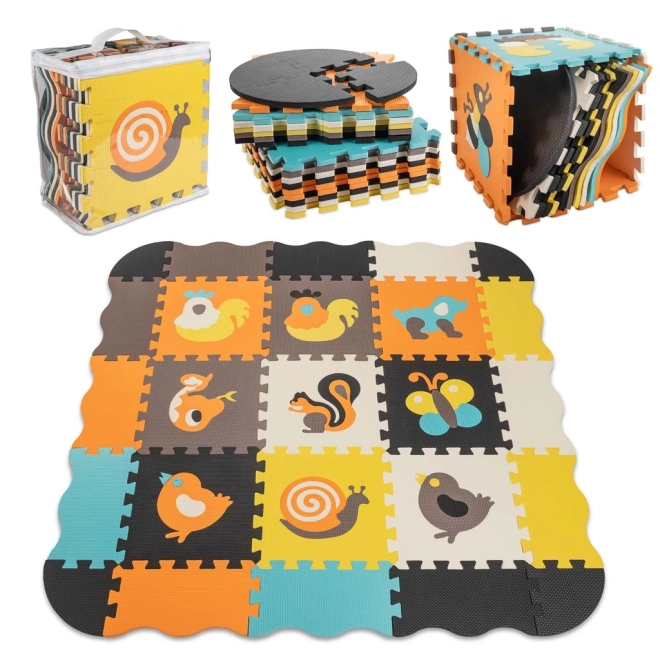 Puzzle en mousse coloré avec animaux et enclos - 25 pièces
