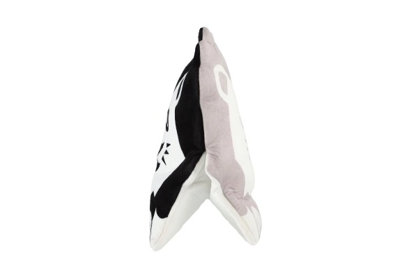 Coussin en peluche 35x30cm noir et blanc en sac 0+