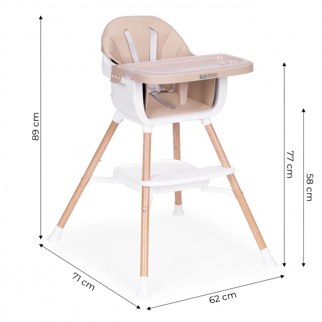 Chaise haute pour enfants 2 en 1 de ECOTOYS