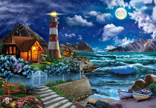 Puzzle 1000 pièces Nuit du Marin, Phare