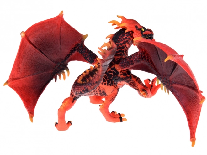 Dragon rouge majestueux avec ailes mobiles