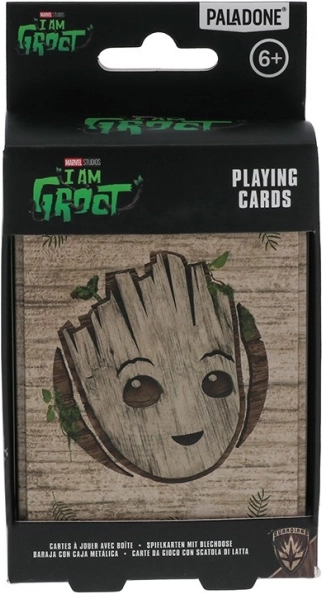 Jeu de cartes Groot dans une boîte en métal