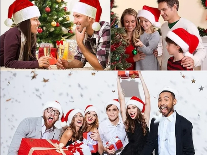 Chapeau de Père Noël avec pompon
