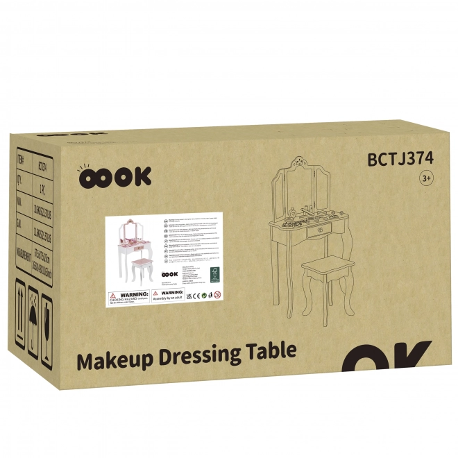 Coiffeuse en bois avec chaise pour enfants de Tooky Toy