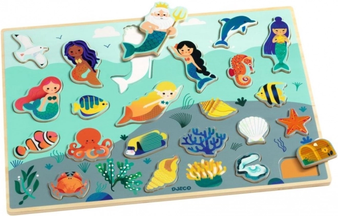 DJECO Puzzle en bois Mer