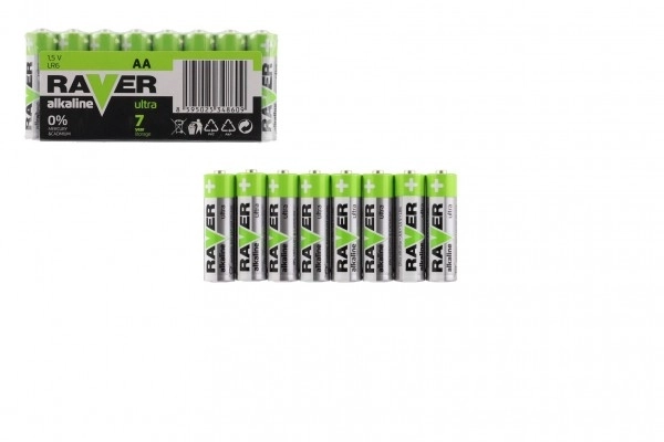 Pile RAVER LR6/AA 1,5 V alcaline ultra 8pcs en film
