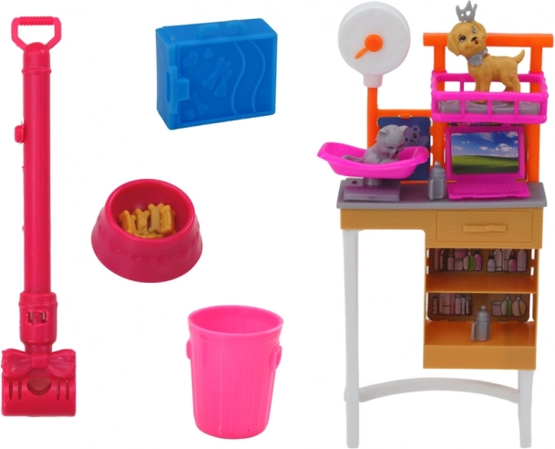Station de toilettage et accessoires pour des soins réalistes