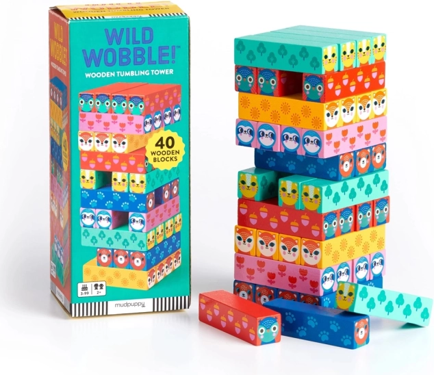 Tour en bois WILD WOBBLE – animaux dans la nature