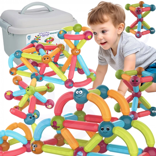Woopie ensembles de construction magnétiques éducatifs 52 pièces