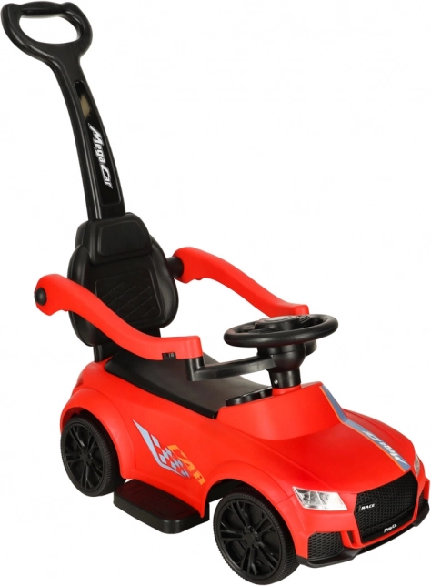 Porteur pousseur 3-en-1 avec sons et lumières – Rouge