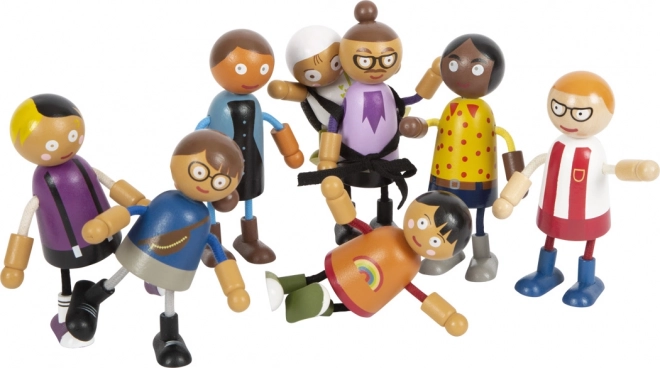 Famille de poupées flexibles Small Foot avec enfant
