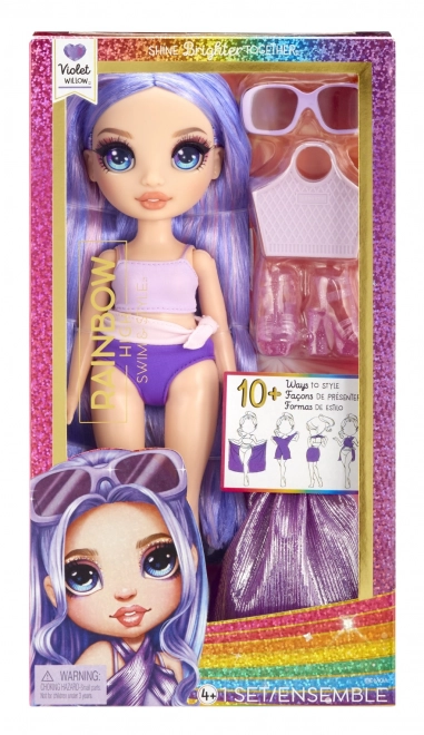 Poupée de Mode Rainbow High en maillot de bain - Violet Willow