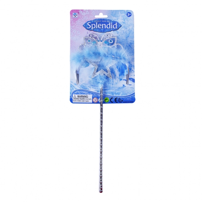 Couronne de princesse avec sceptre - bleu