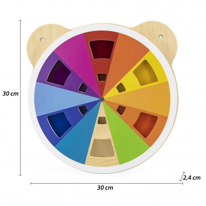 Tablette en bois avec mélange de couleurs en forme de tête d'ours