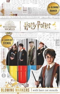 Feutres soufflants avec pochoirs Harry Potter, set de 6 pièces en boîte