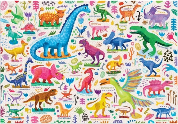 Puzzle Mudpuppy Dinosaures Puissants 100 Pièces