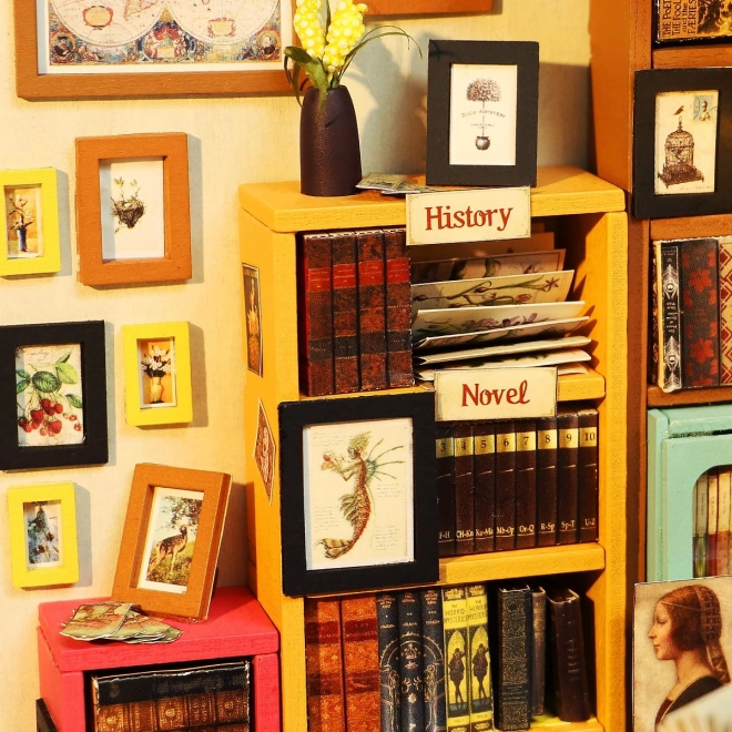Samova studovna - Bibliothèque DIY Miniature Maison de Poupées