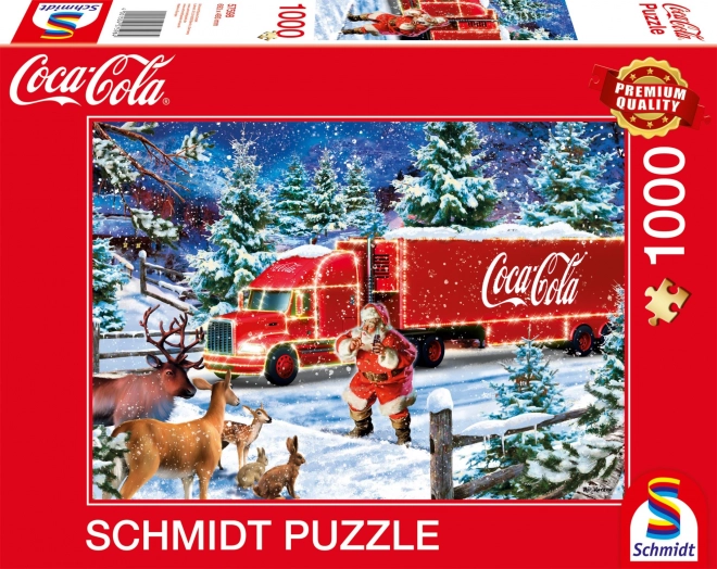 Puzzle Camion de Noël Coca Cola 1000 Pièces