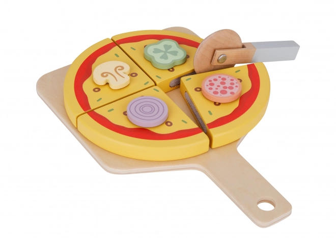 Ensemble de pizza en bois Tooky Toy avec accessoires