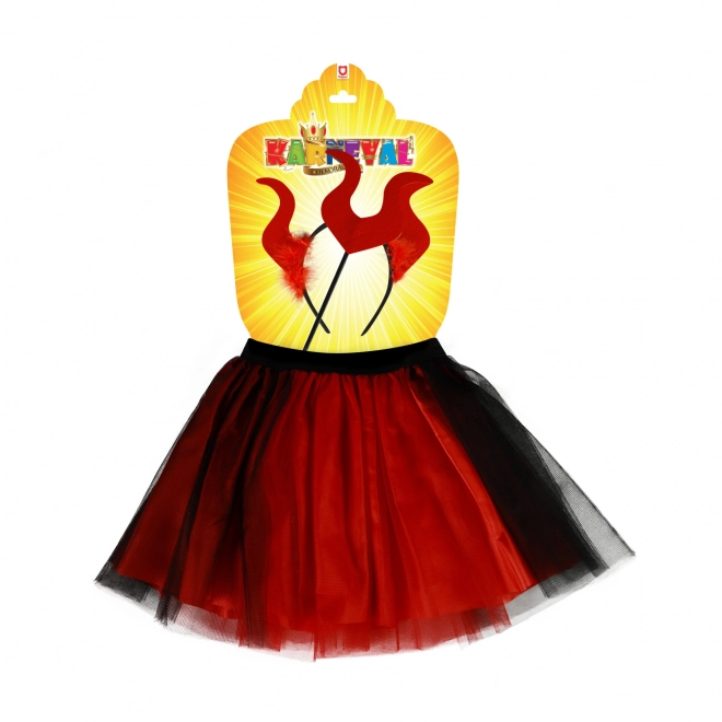 Costume de diablesse pour enfants avec jupe tutu et accessoires