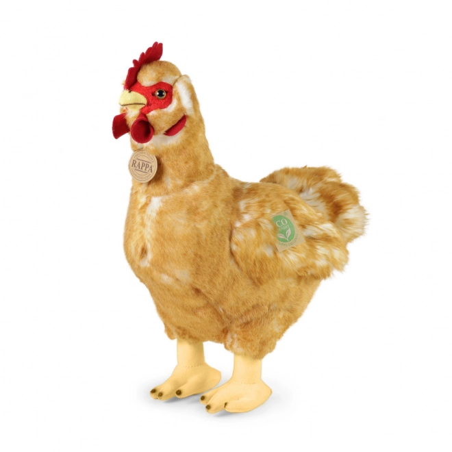 Poule en peluche debout 33 cm avec œuf ECOLOGIQUE