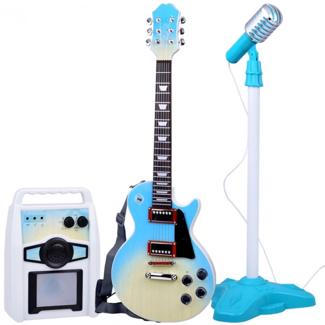 Guitare électrique avec microphone et amplificateur pour enfants Karaoké