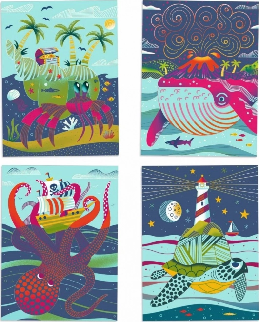 Djeco images à gratter : En mer