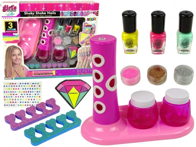 Kit de décoration d'ongles Distributeur de paillettes pour ongles Vernis à ongles Autocollants