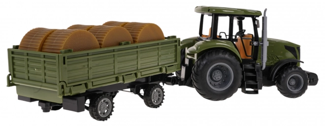 Tracteur avec remorque vert R/C