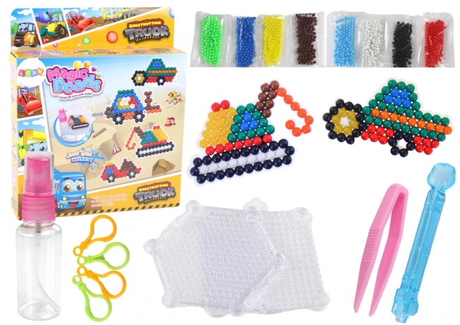 Sada de perles d'eau DIY Magic Beads 8 couleurs Véhicules de construction