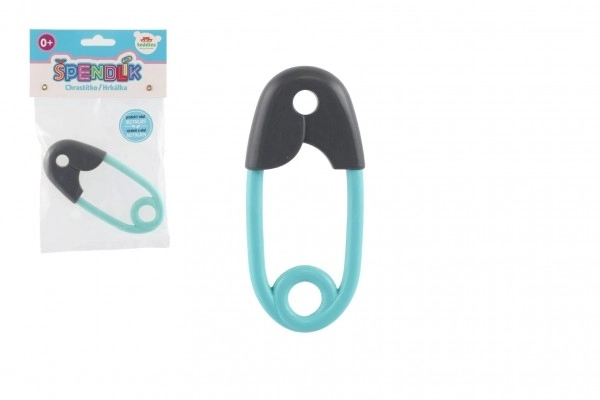 Hochet pour enfants épingle gris turquoise
