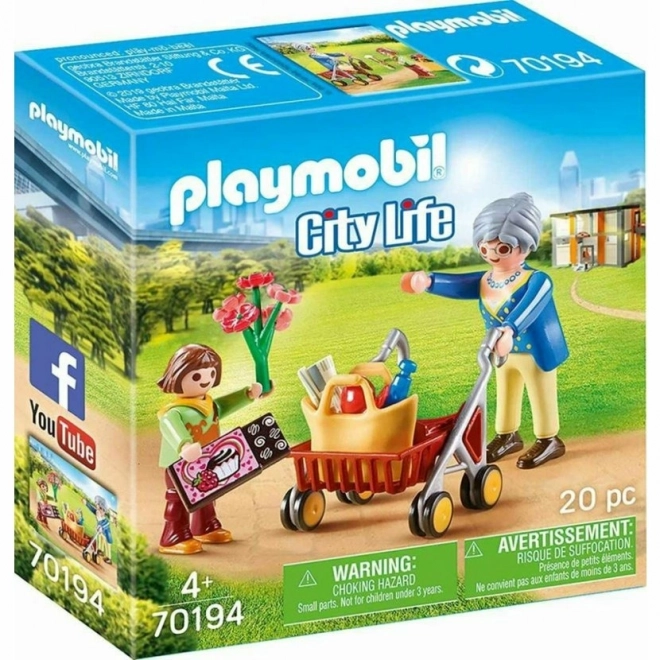 Mamie avec déambulateur Playmobil