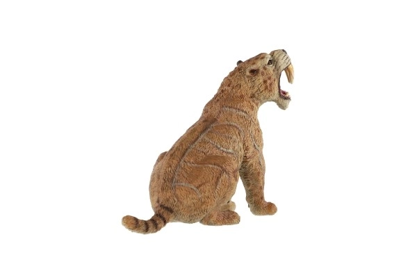Tigre à dents de sabre jouet en plastique 11cm dans un sac
