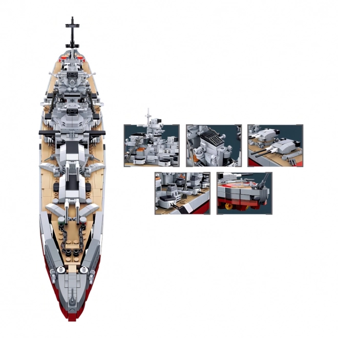 Sluban ModelBricks M38-B1102 Bateau de guerre Bismarck 2v1