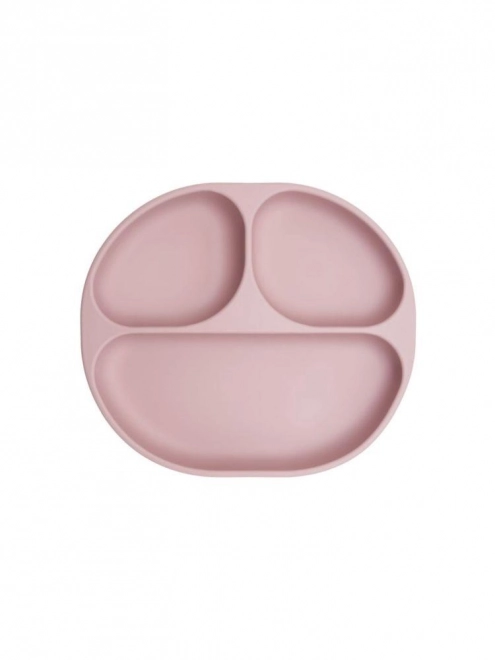 Set de vaisselle en silicone pour enfants MoMi AMI rose